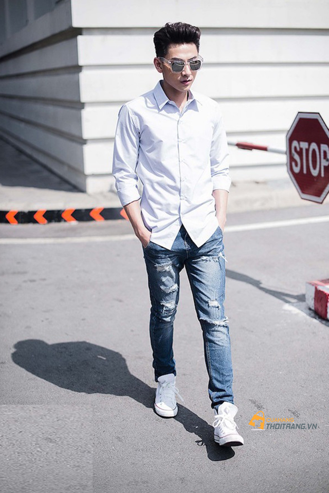 4 phong cách phối đồ với quần jean xanh dành cho nam giới bạn cần biết