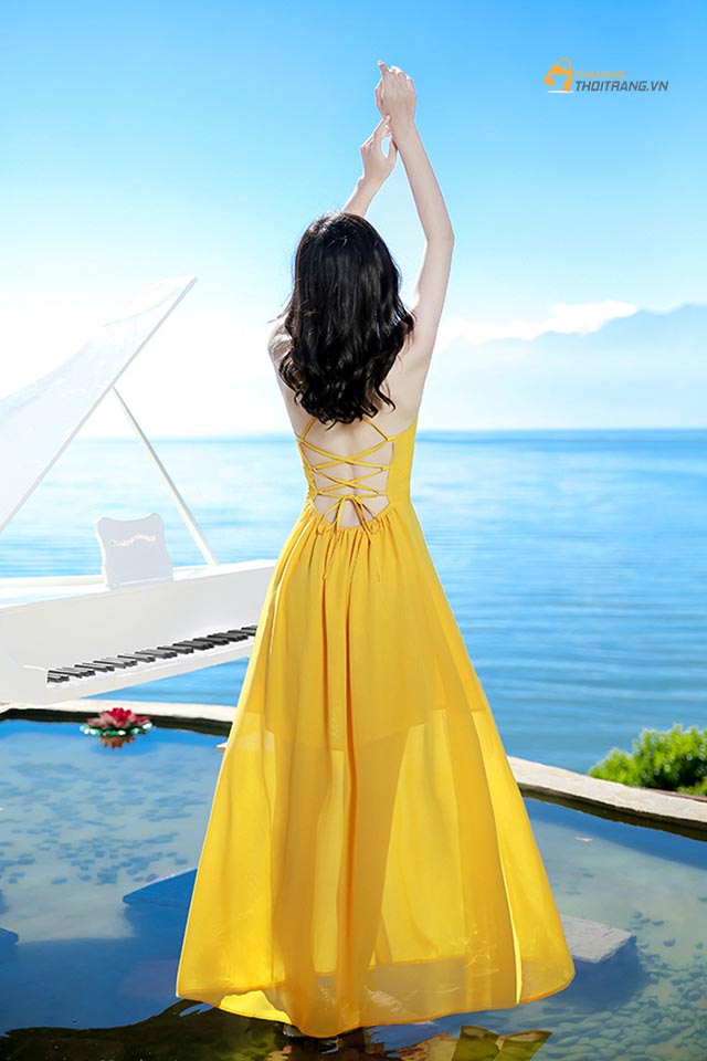 Mới về Váy maxi màu vàng đi  Váy maxi đi biển Đẹp 2023  Facebook