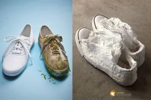 Tiết lộ bí thuật giặt giày trắng 