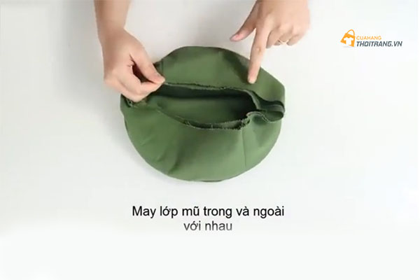 May lớp mũ trong và ngoài vào với nhau