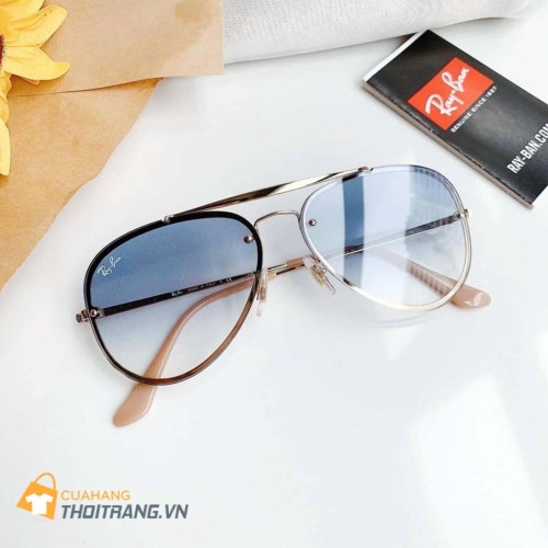 Kính Rayban Blazer Aviator kiểu dáng hiện đại, thời trang. Kính siêu nhẹ đổi màu Gradient tuyệt đẹp. Khung và gọng kính hợp kim cao cấp, mạ vàng tươi sáng, màu sắc bền đẹp.