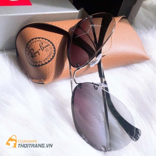 Kính mát nữ Rayban Rimless không viền siêu nhẹ dáng aviator, màu cực sang.