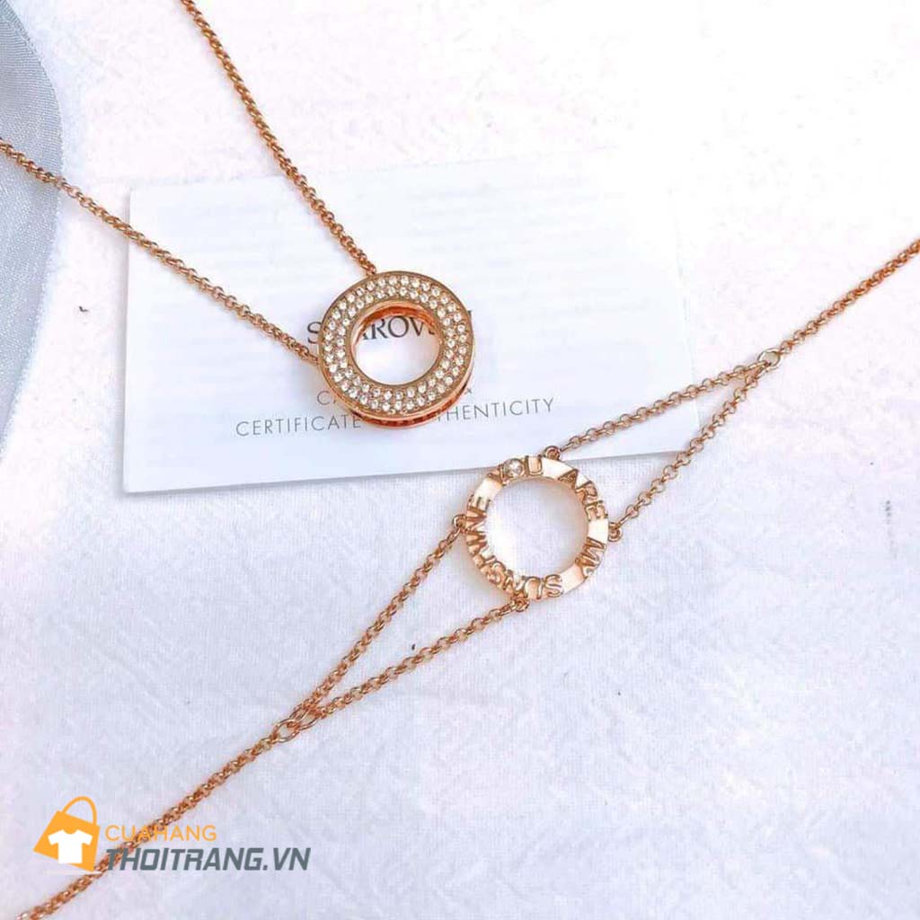 Set dây chuyền kèm lắc tay Swarovski 5358846 Admiration được thiết kế với tông màu vàng cùng với những viên pha lê trong suốt lấp lánh Swarovski đem đến cho người dùng vẻ sang trọng, tinh tế.