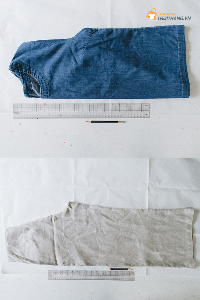 Sang dấu áo và quần cũ lên giấy